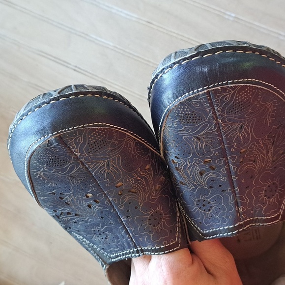 Spring Step L'Artiste Libora Navy Leather Comfort Loafers Slip-On Shoes Size 39 - Picture 7 of 11